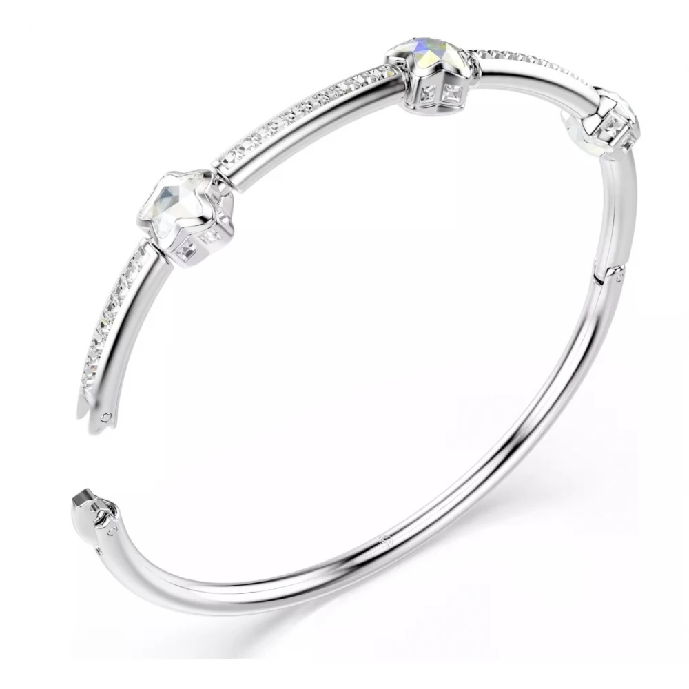 SWAROVSKI Chroma Άκαμπτο Βραχιόλι, Αστέρι, Λευκό, Μίξη Κοπών, Επιμετάλλωση Ροδίου 5754178