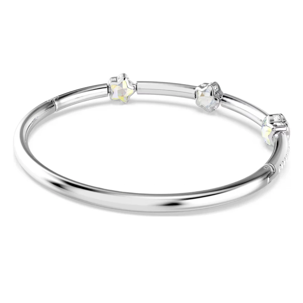 SWAROVSKI Chroma Άκαμπτο Βραχιόλι, Αστέρι, Λευκό, Μίξη Κοπών, Επιμετάλλωση Ροδίου 5754178