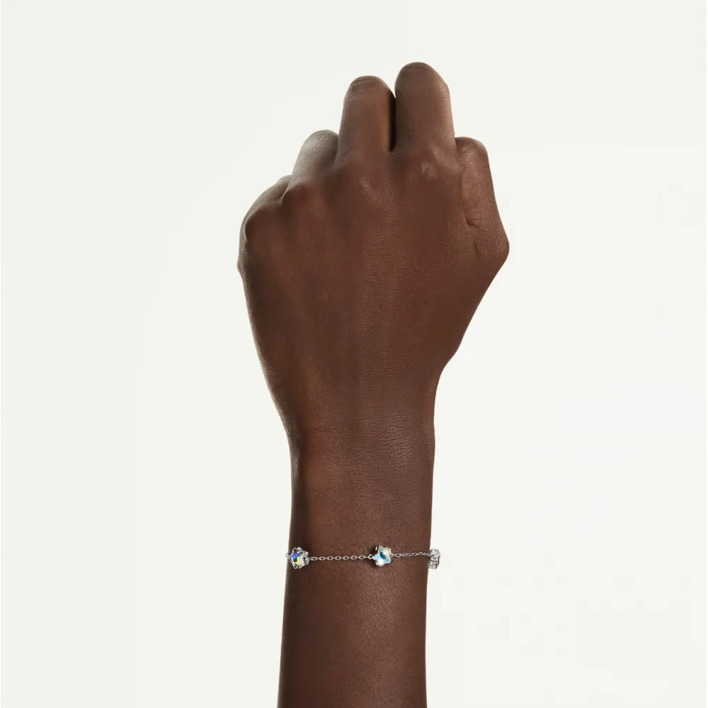SWAROVSKI Chroma Βραχιόλι, Αστέρι, Λευκό, Μίξη Κοπών, Επιμετάλλωση Ροδίου 5754185