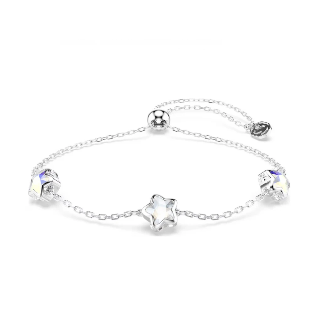SWAROVSKI Chroma Βραχιόλι, Αστέρι, Λευκό, Μίξη Κοπών, Επιμετάλλωση Ροδίου 5754185