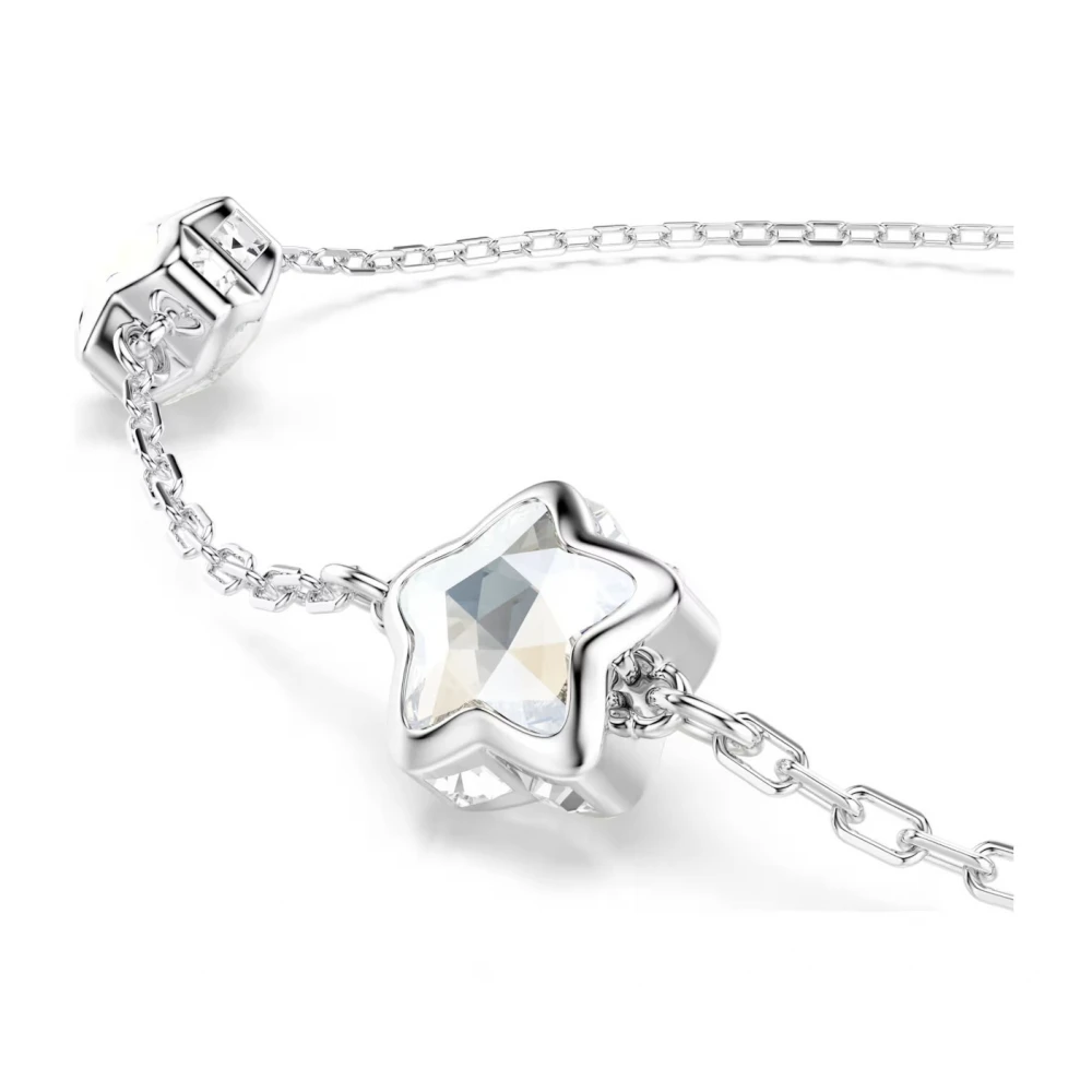 SWAROVSKI Chroma Βραχιόλι, Αστέρι, Λευκό, Μίξη Κοπών, Επιμετάλλωση Ροδίου 5754185