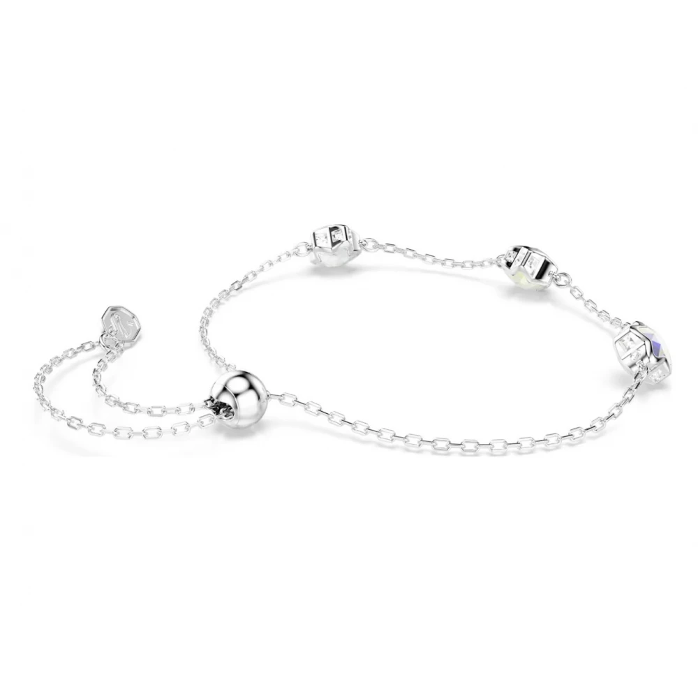 SWAROVSKI Chroma Βραχιόλι, Αστέρι, Λευκό, Μίξη Κοπών, Επιμετάλλωση Ροδίου 5754185