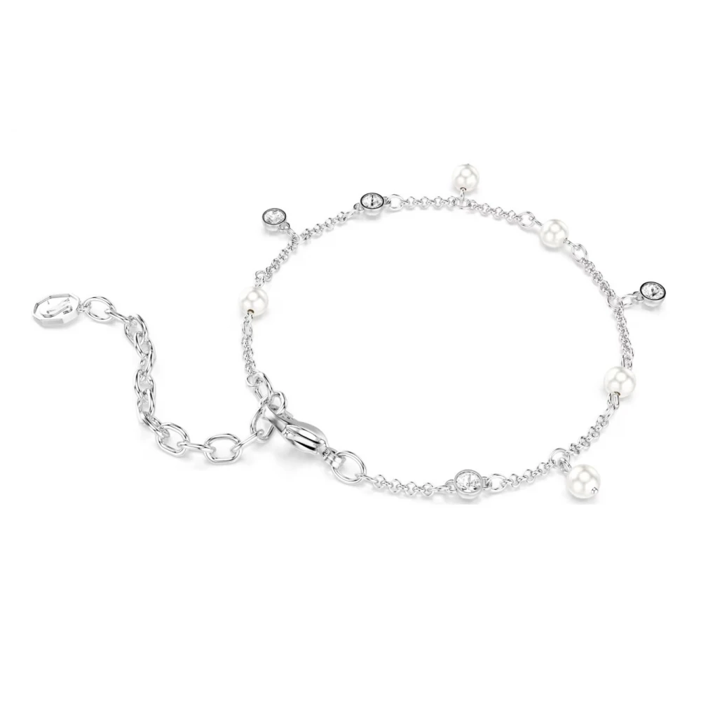 SWAROVSKI Βραχιόλι Imber, Crystal Pearl, Στρογγυλή κοπή, Λευκό, Επιροδιωμένο 5754242