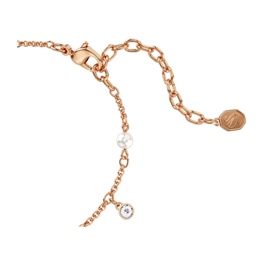 SWAROVSKI Βραχιόλι Imber, Crystal Pearl, Στρογγυλή κοπή, Λευκό, Επιμετάλλωση σε Ροζ-Χρυσό 18Κ 5754243