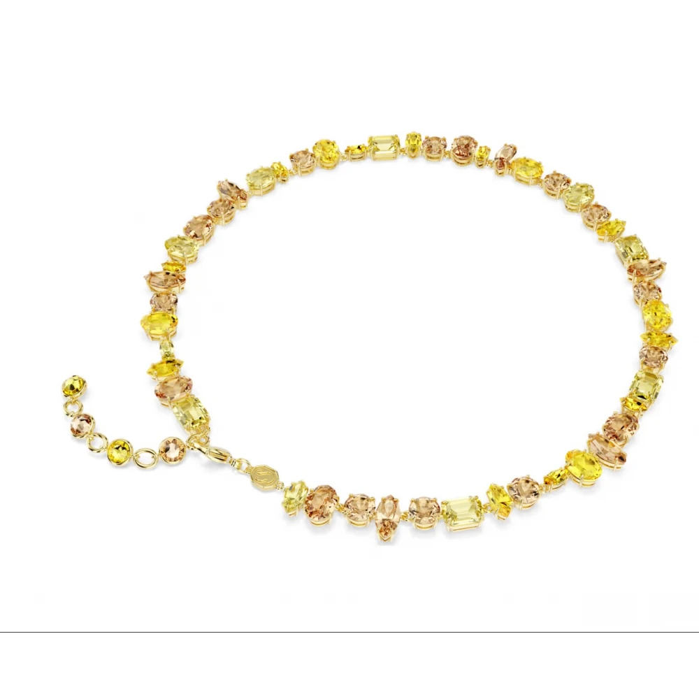 SWAROVSKI Gema Κολιέ, Μείξη κοπών, Κίτρινο, Επιμετάλλωση σε Χρυσό 18Κ 5754259