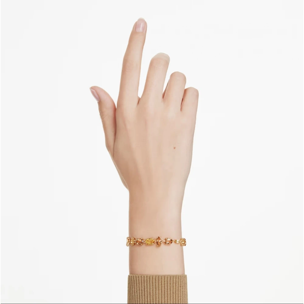 SWAROVSKI Gema Βραχιόλι, Μίξη Κοπών, Κίτρινο, Επιμετάλλωση σε Χρυσό 18Κ 5754260