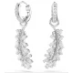 SWAROVSKI Σκουλαρίκια Vienna Μείξη κοπών, Φτερά, Λευκά, Επιμετάλλωση ροδίου 5754272