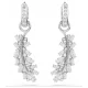 SWAROVSKI Σκουλαρίκια Vienna Μείξη κοπών, Φτερά, Λευκά, Επιμετάλλωση ροδίου 5754272