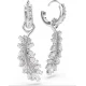 SWAROVSKI Σκουλαρίκια Vienna Μείξη κοπών, Φτερά, Λευκά, Επιμετάλλωση ροδίου 5754272