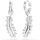 SWAROVSKI Σκουλαρίκια Vienna Μείξη κοπών, Φτερά, Λευκά, Επιμετάλλωση ροδίου 5754272