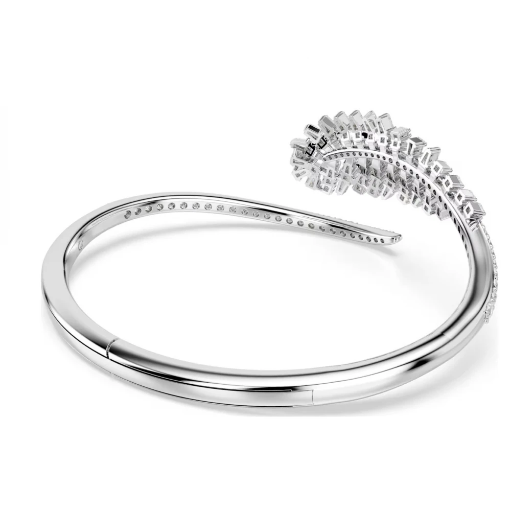 SWAROVSKI Vienna Άκαμπτο Βραχιόλι, Φτερό, Λευκό, Μίξη Κοπών, Επιμετάλλωση Ροδίου 5754273