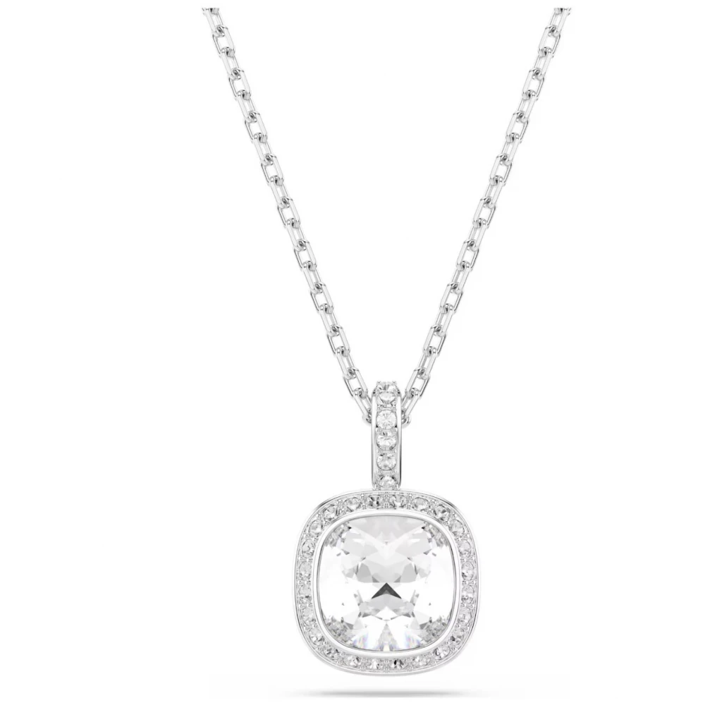 SWAROVSKI Una Angelic Μενταγιόν με αλυσίδα, Cushion κοπή, Λευκό, Επιροδιωμένο 5754340