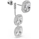 SWAROVSKI Σκουλαρίκια Una Angelic, Cushion κοπή, Λευκά, Επιμετάλλωση Ροδίου, 5754342