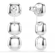 SWAROVSKI Σκουλαρίκια Una Angelic, Cushion κοπή, Λευκά, Επιμετάλλωση Ροδίου, 5754342