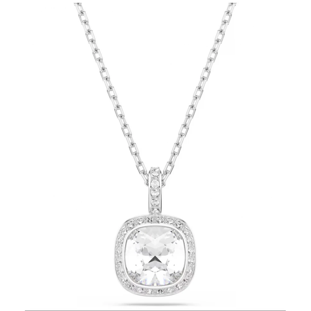 SWAROVSKI Una Angelic Set, Cushion κοπή, Λευκό, Επιροδιωμένο 5754343