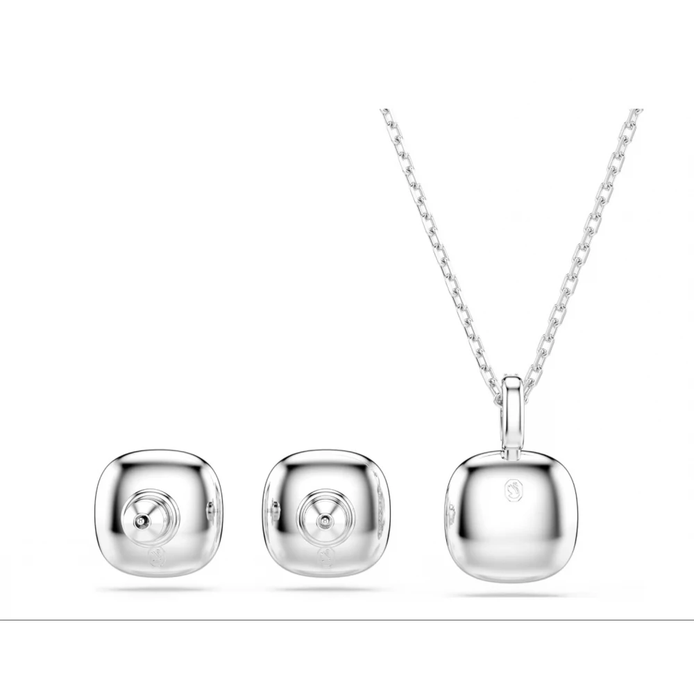 SWAROVSKI Una Angelic Set, Cushion κοπή, Λευκό, Επιροδιωμένο 5754343