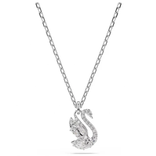 SWAROVSKI Swan Μενταγιόν Κύκνος, Μίξη Κοπών, Λευκό, Επιροδιωμένο 5754347