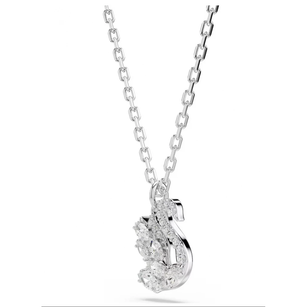 SWAROVSKI Swan Μενταγιόν Κύκνος, Μίξη Κοπών, Λευκό, Επιροδιωμένο 5754347