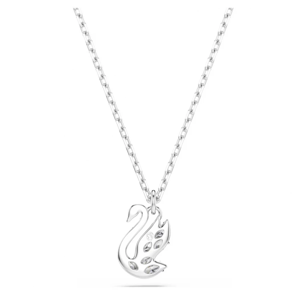 SWAROVSKI Swan Μενταγιόν Κύκνος, Μίξη Κοπών, Λευκό, Επιροδιωμένο 5754347