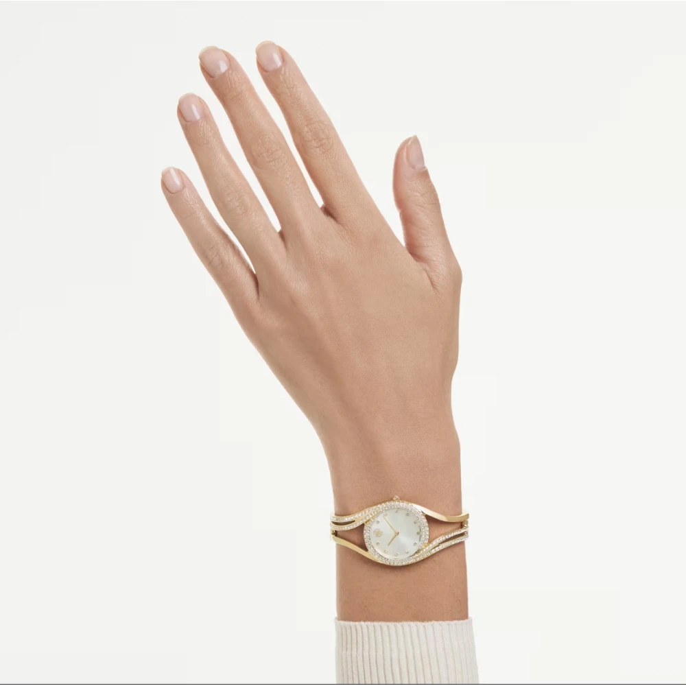 SWAROVSKI Hyperbola Bangle Eλβετικής κατασκευής, Μπρασελέ από Ανοξείδωτο Ατσάλι σε Χρυσό τόνο 5754534