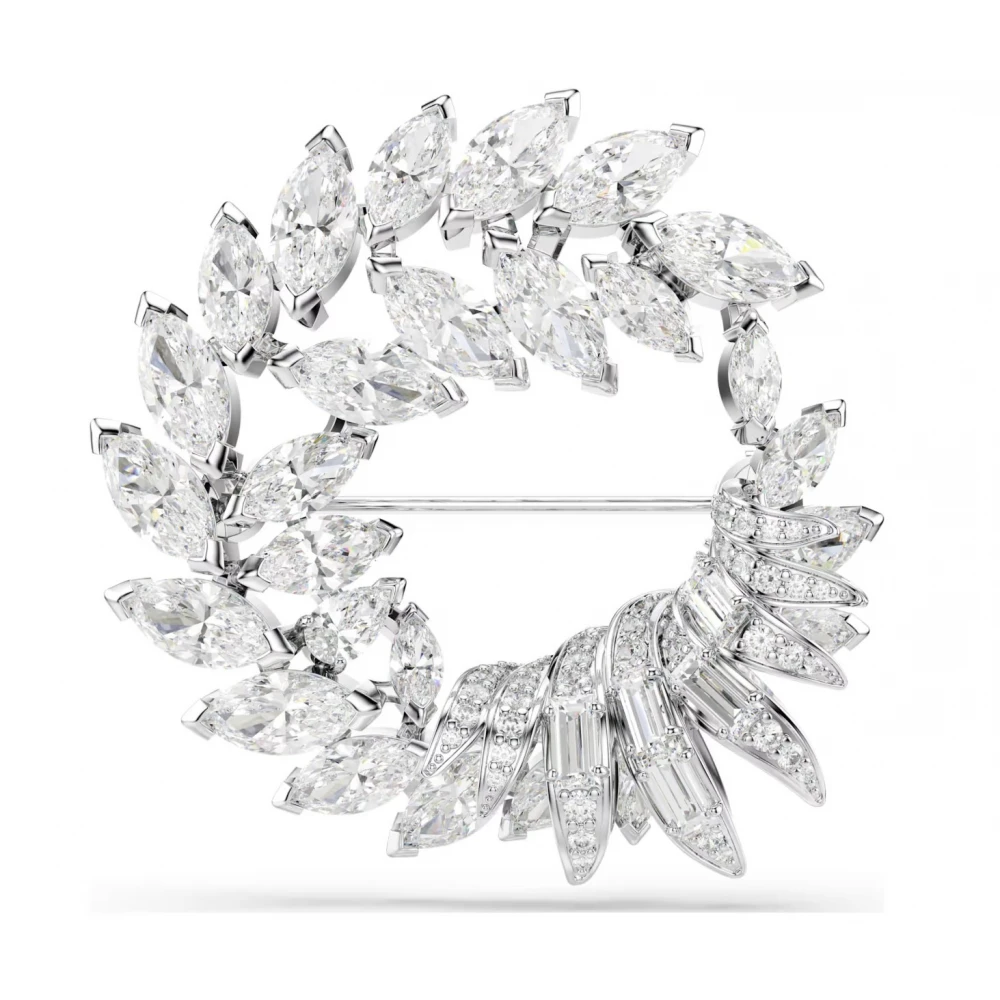 SWAROVSKI Καρφίτσα Mesmera, Marquise κοπή, Λευκό, Επιμετάλλωση ροδίου 5754566