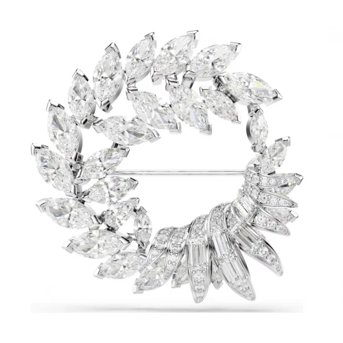 SWAROVSKI Καρφίτσα Mesmera, Marquise κοπή, Λευκό, Επιμετάλλωση ροδίου 5754566
