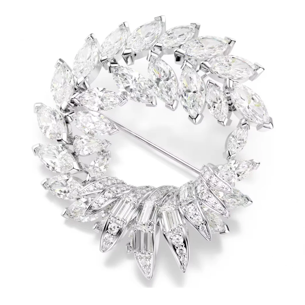 SWAROVSKI Καρφίτσα Mesmera, Marquise κοπή, Λευκό, Επιμετάλλωση ροδίου 5754566