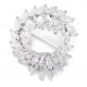 SWAROVSKI Καρφίτσα Mesmera, Marquise κοπή, Λευκό, Επιμετάλλωση ροδίου 5754566