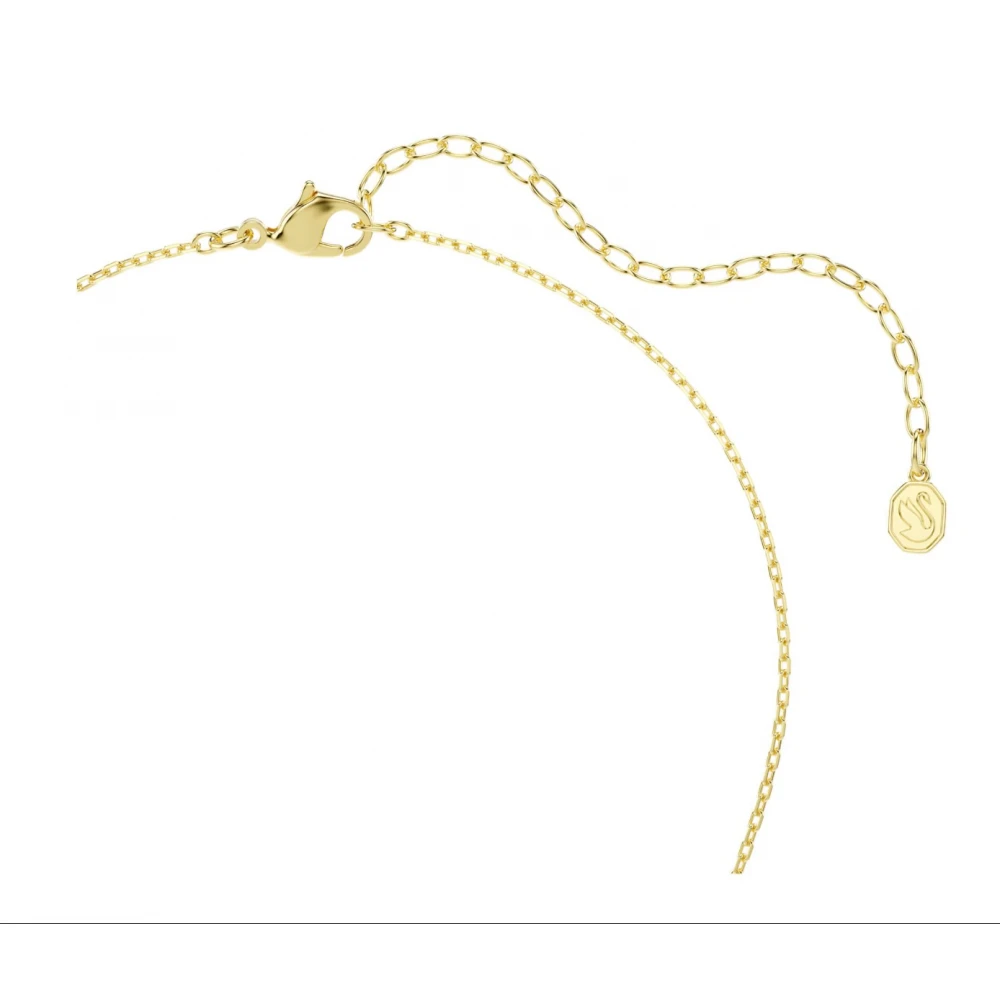 SWAROVSKI Μενταγιόν Swan, Μικτές κοπές, Λευκό, Κύκνος, Επιμετάλλωση σε Χρυσό 18K 5754626