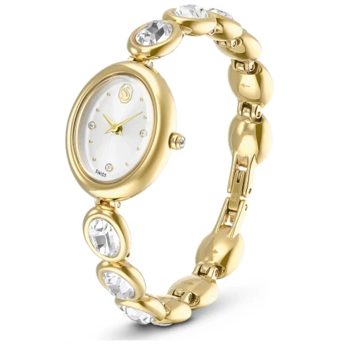 SWAROVSKI Imber Οβάλ Eλβετικής κατασκευής, Μπρασελέ από Ανοξείδωτο Ατσάλι, Χρυσός τόνος, 5754812