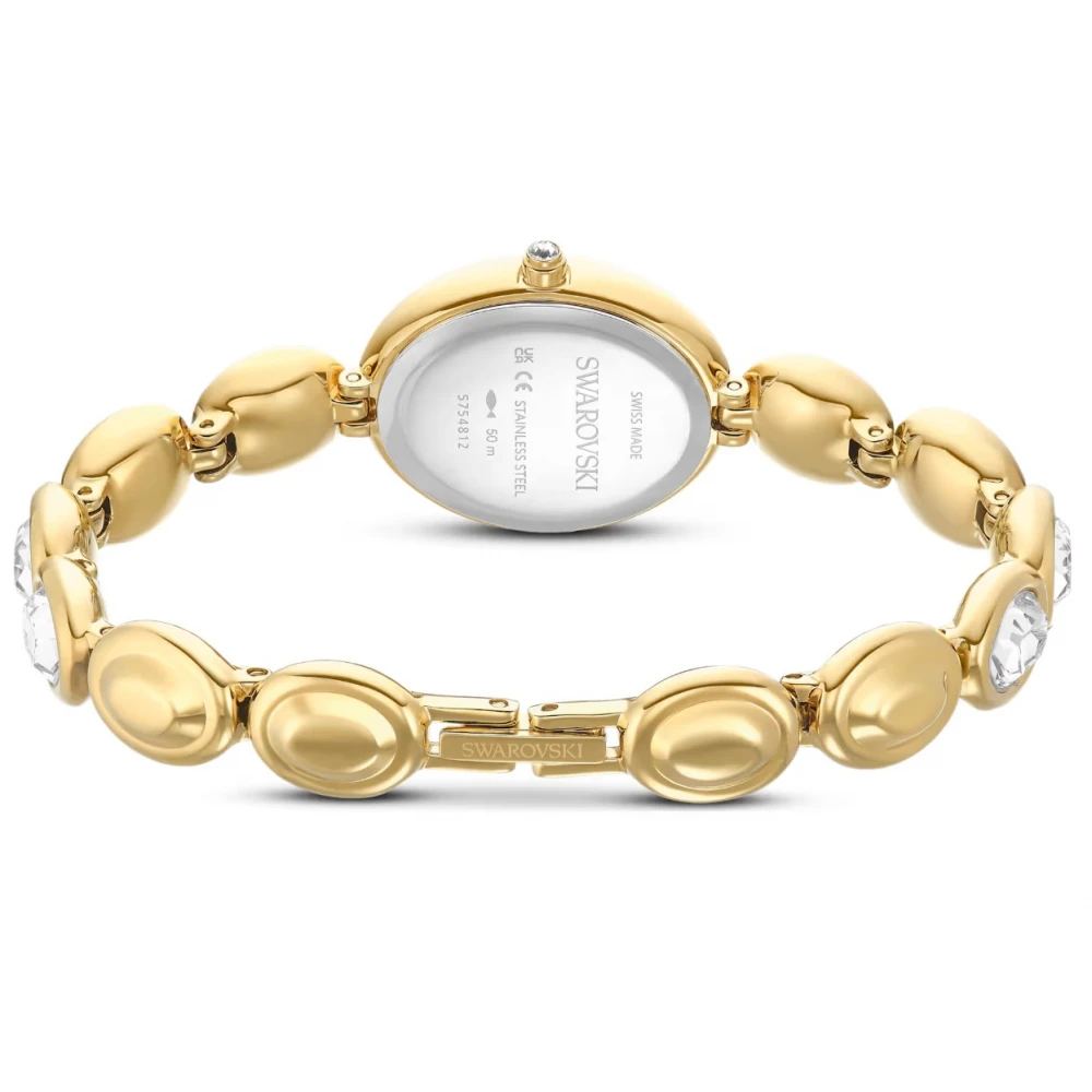 SWAROVSKI Imber Οβάλ Eλβετικής κατασκευής, Μπρασελέ από Ανοξείδωτο Ατσάλι, Χρυσός τόνος, 5754812