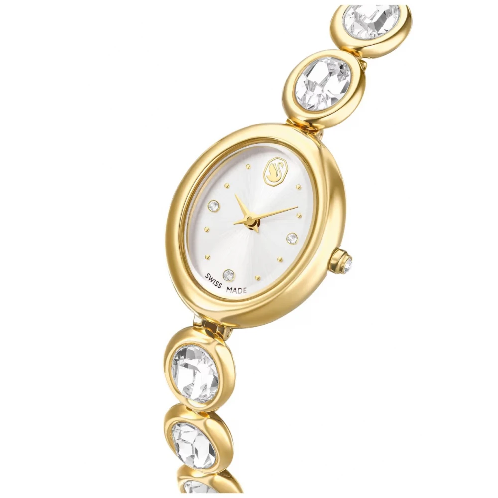 SWAROVSKI Imber Οβάλ Eλβετικής κατασκευής, Μπρασελέ από Ανοξείδωτο Ατσάλι, Χρυσός τόνος, 5754812