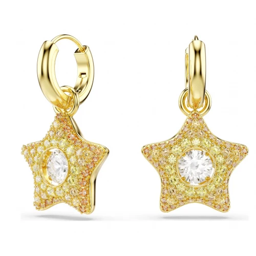 SWAROVSKI Σκουλαρίκια-σταγόνα Sublima Πολύχρωμα, Στρογγυλή Κοπή, Επιμετάλλωση σε χρυσό 18Κ 5755274