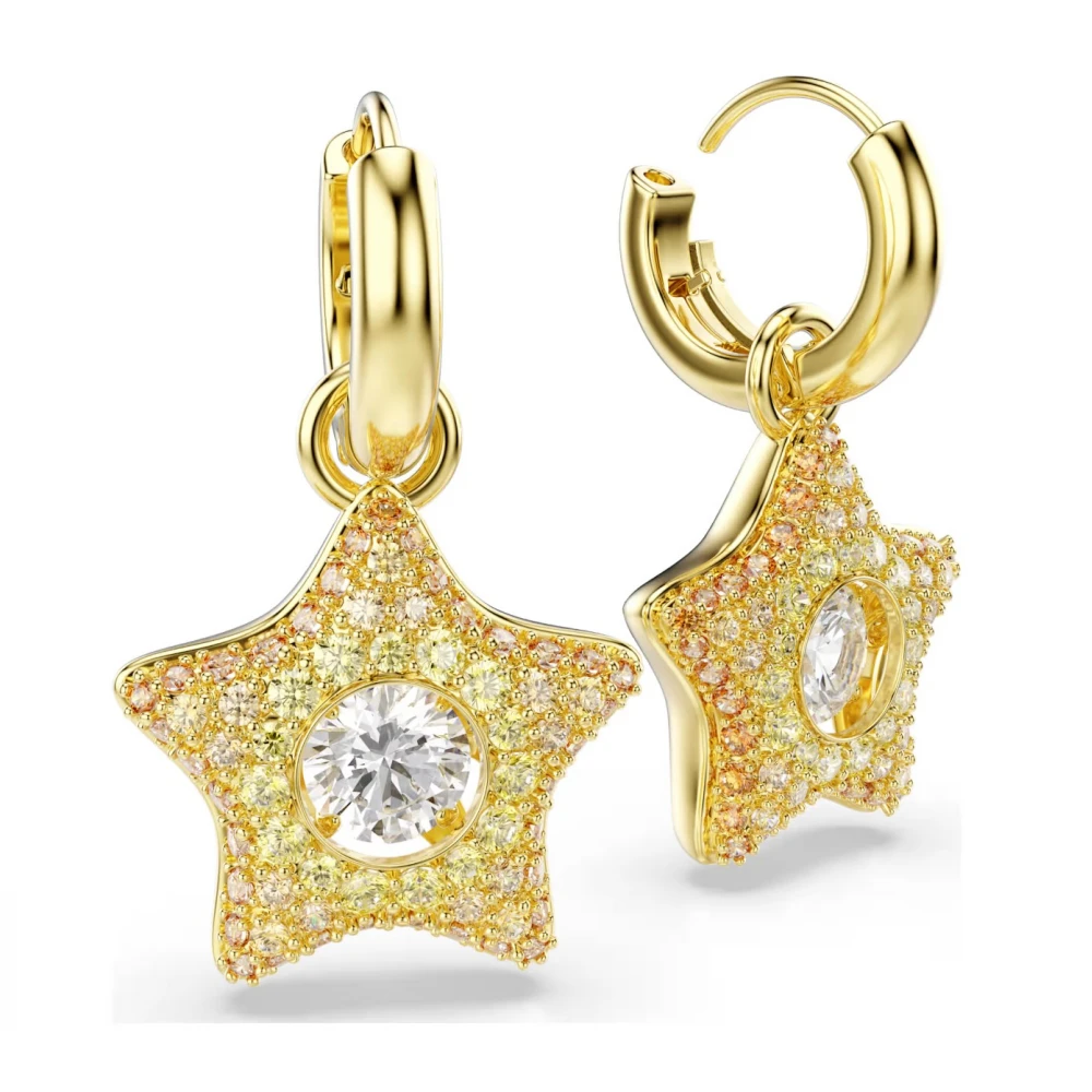 SWAROVSKI Σκουλαρίκια-σταγόνα Sublima Πολύχρωμα, Στρογγυλή Κοπή, Επιμετάλλωση σε χρυσό 18Κ 5755274