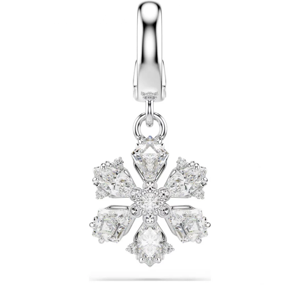 SWAROVSKI Idyllia Γούρι, Χιονονιφάδα, Λευκό, Μίξη Κοπών, Επιμετάλλωση Ροδίου 5755513