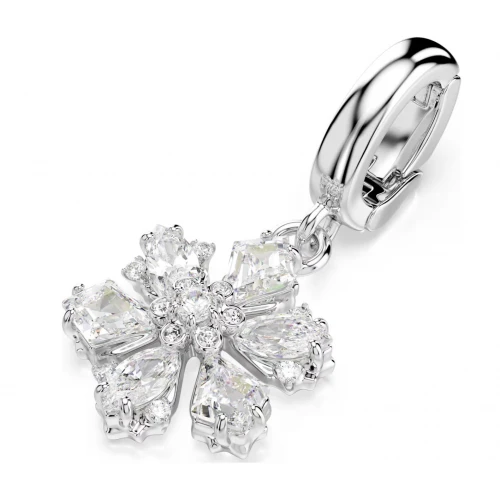 SWAROVSKI Idyllia Γούρι, Χιονονιφάδα, Λευκό, Μίξη Κοπών, Επιμετάλλωση Ροδίου 5755513