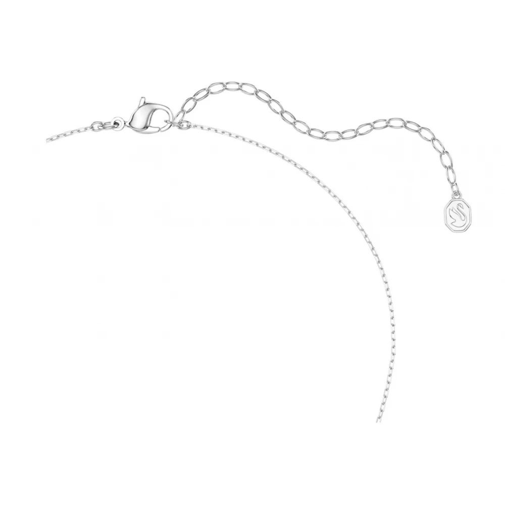 SWAROVSKI Vienna Μενταγιόν με αλυσίδα, Λευκό, Μίξη Κοπών, Φτερό, Επιροδιωμένο 5756111