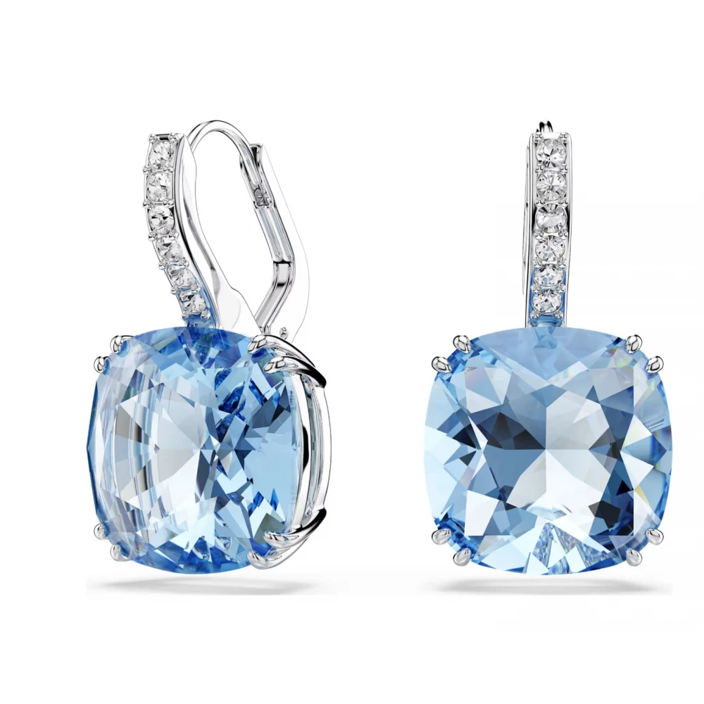 SWAROVSKI Millenia Σκουλαρίκια-Σταγόνα Cushion κοπή, Μπλε, Επιροδιωμένα 5756150