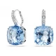 SWAROVSKI Millenia Σκουλαρίκια-Σταγόνα Cushion κοπή, Μπλε, Επιροδιωμένα 5756150