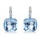 SWAROVSKI Millenia Σκουλαρίκια-Σταγόνα Cushion κοπή, Μπλε, Επιροδιωμένα 5756150