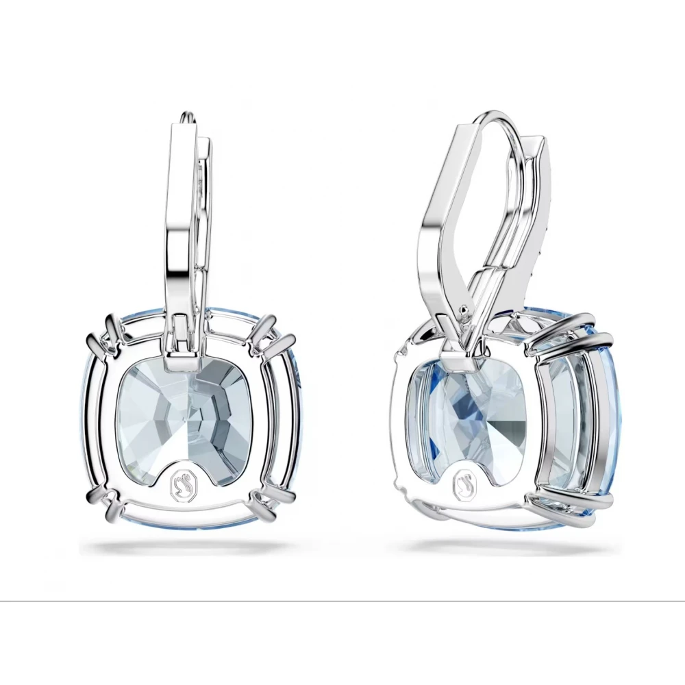 SWAROVSKI Millenia Σκουλαρίκια-Σταγόνα Cushion κοπή, Μπλε, Επιροδιωμένα 5756150