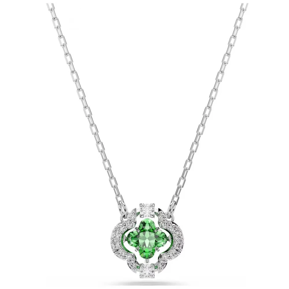 SWAROVSKI Una Angelic Μενταγιόν με αλυσίδα, Μίξη κοπών, Πράσινο, Επιροδιωμένο 5757785