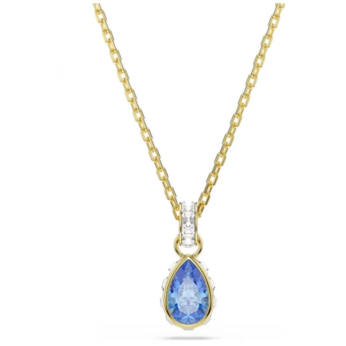 SWAROVSKI Μενταγιόν Chroma, Pear κοπή, Μπλε, Επιμετάλλωση σε Χρυσό 18Κ 5757786