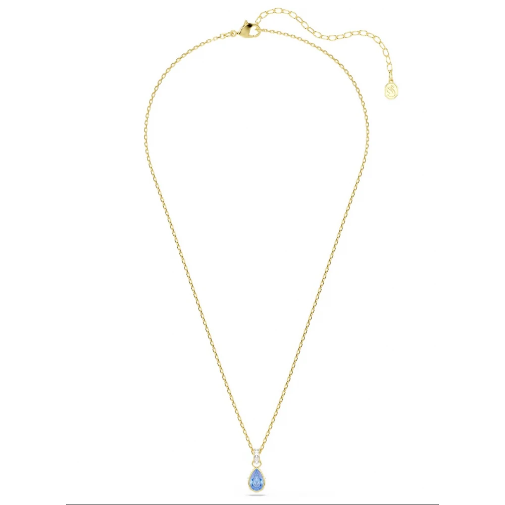 SWAROVSKI Μενταγιόν Chroma, Pear κοπή, Μπλε, Επιμετάλλωση σε Χρυσό 18Κ 5757786