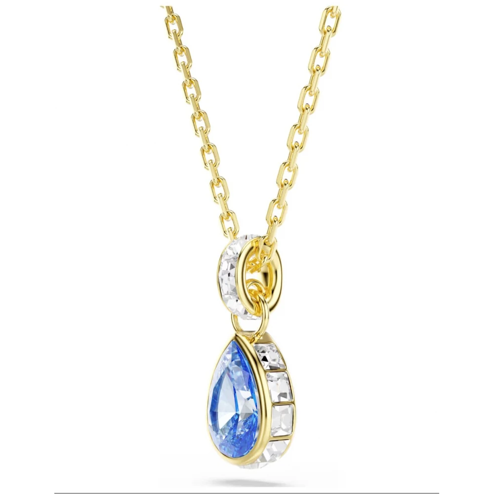 SWAROVSKI Μενταγιόν Chroma, Pear κοπή, Μπλε, Επιμετάλλωση σε Χρυσό 18Κ 5757786