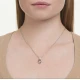 SWAROVSKI Μενταγιόν Chroma, Μικτή κοπή, Ροζ, Επιμετάλλωση Ροδίου 5757789