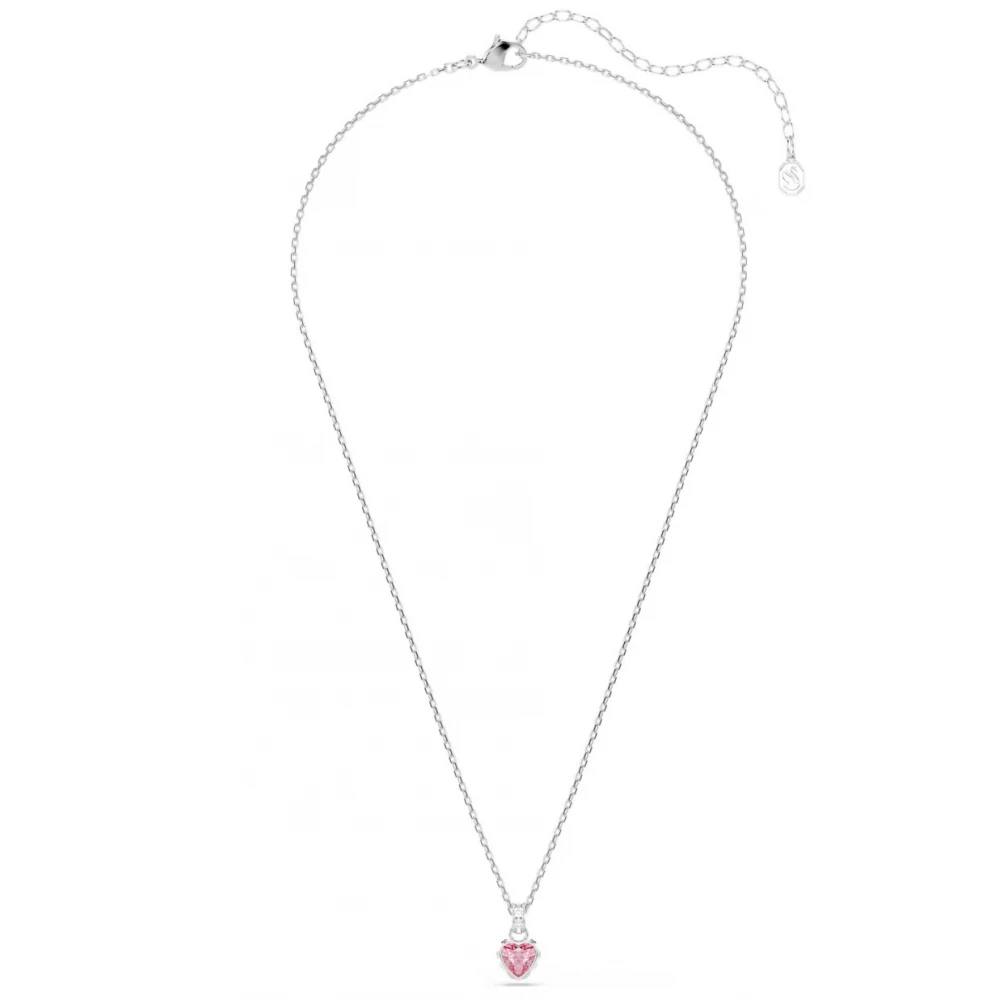 SWAROVSKI Μενταγιόν Chroma, Μικτή κοπή, Ροζ, Επιμετάλλωση Ροδίου 5757789