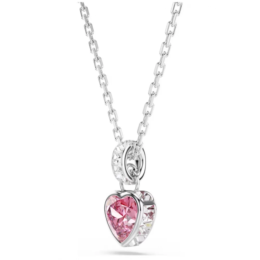 SWAROVSKI Μενταγιόν Chroma, Μικτή κοπή, Ροζ, Επιμετάλλωση Ροδίου 5757789