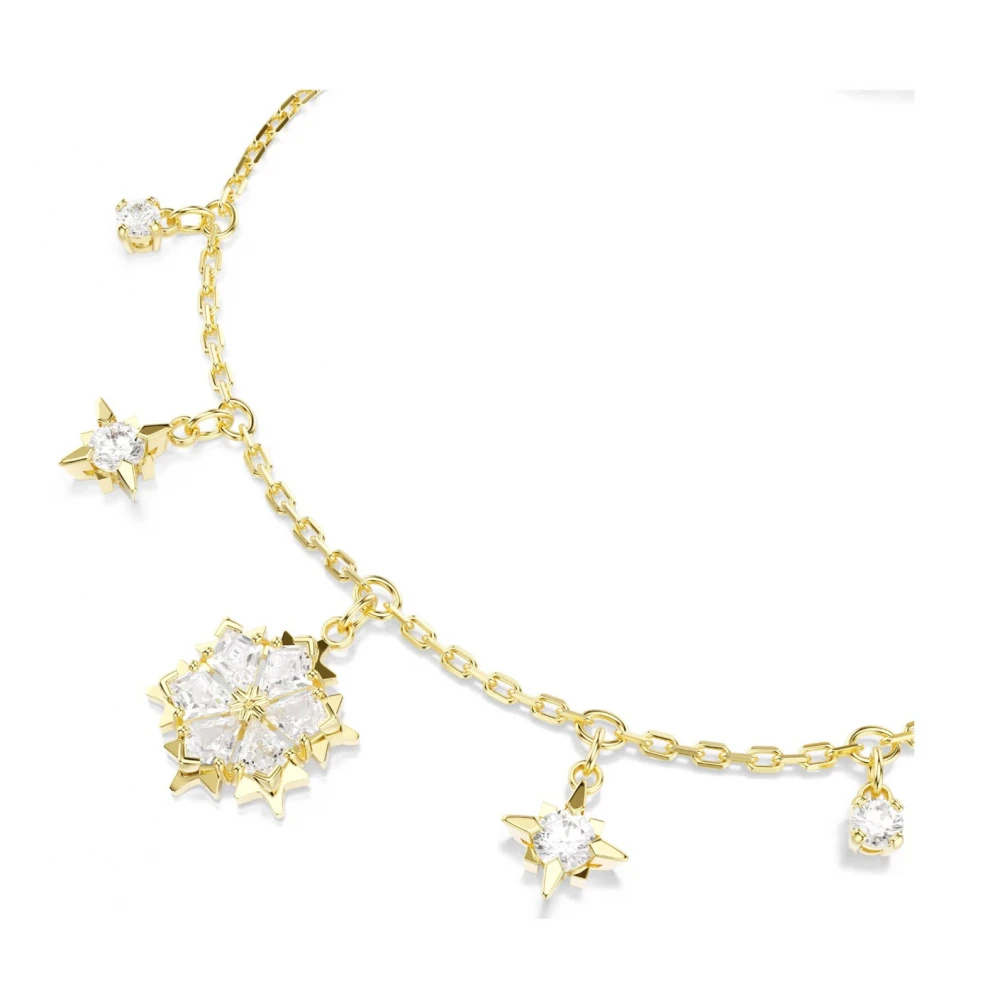 SWAROVSKI Magic Βραχιόλι, Χιονονιφάδα, Επιμετάλλωση σε χρυσό 18Κ, Μικτή κοπή, Λευκό 5757800