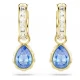 SWAROVSKI Σκουλαρίκια-σταγόνα Chroma Μπλε, Pear Κοπή,  Επιμετάλλωση σε χρυσό 18Κ 5757815